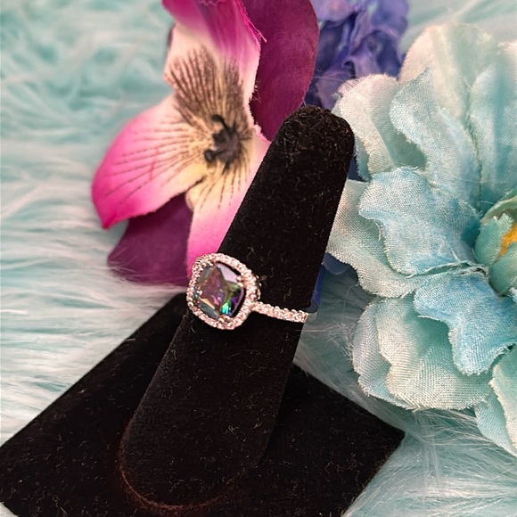 NEW! Halo Mystic Topaz Ring - Picture 3 of 6